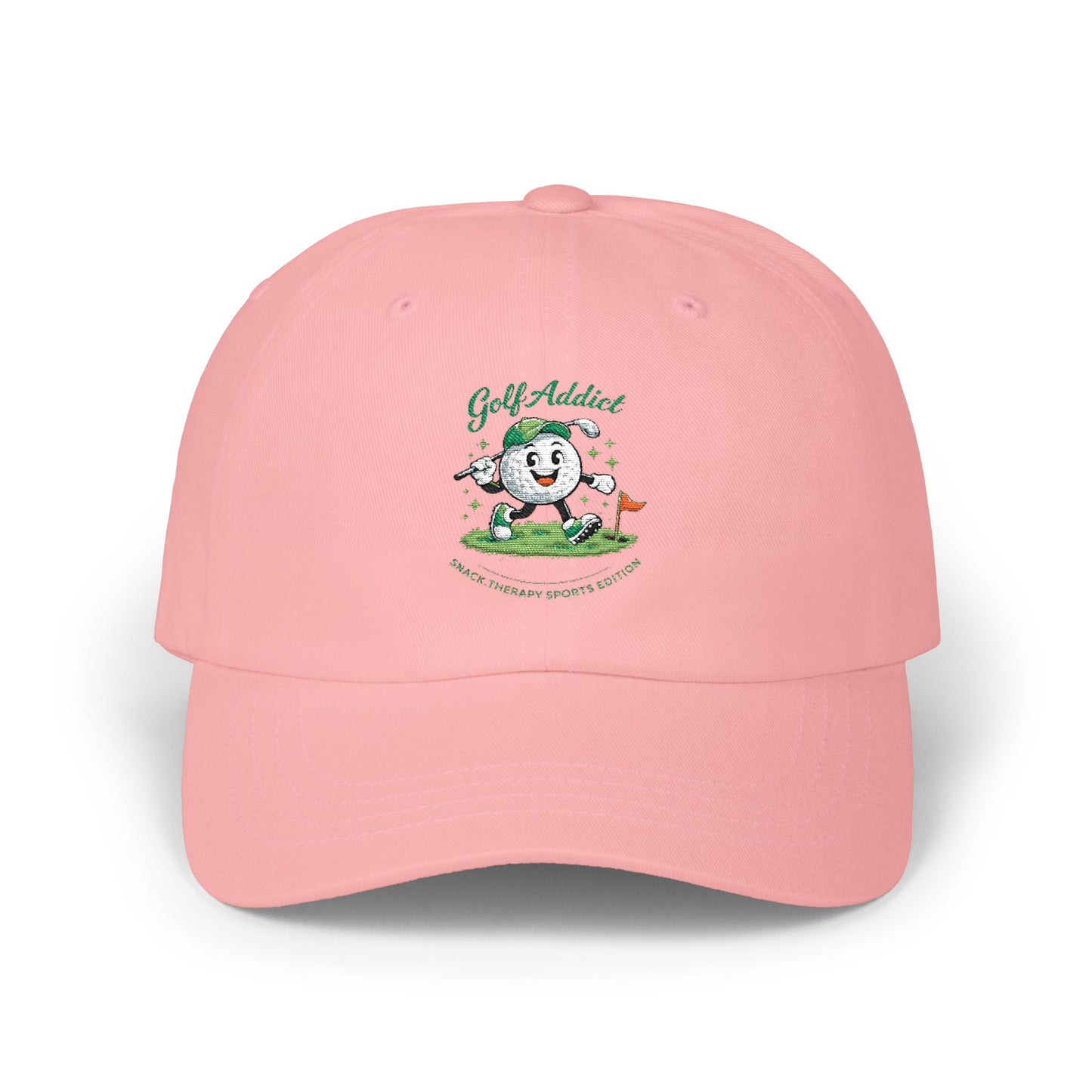 Snack Therapy Golf Cap | Classic Dad Cap with Cute Snack Character