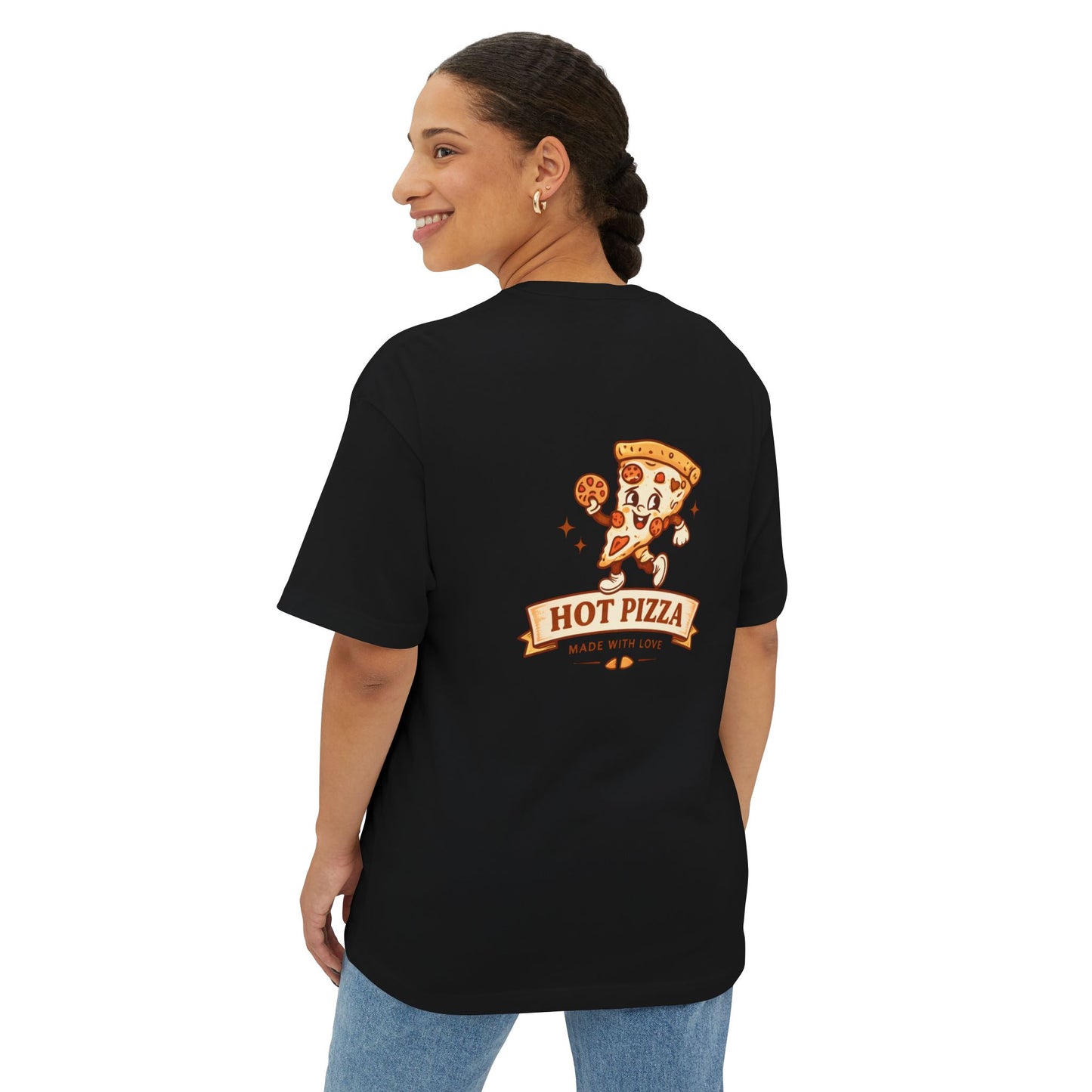 Hot Pizza Unisex Oversized Boxy Tee