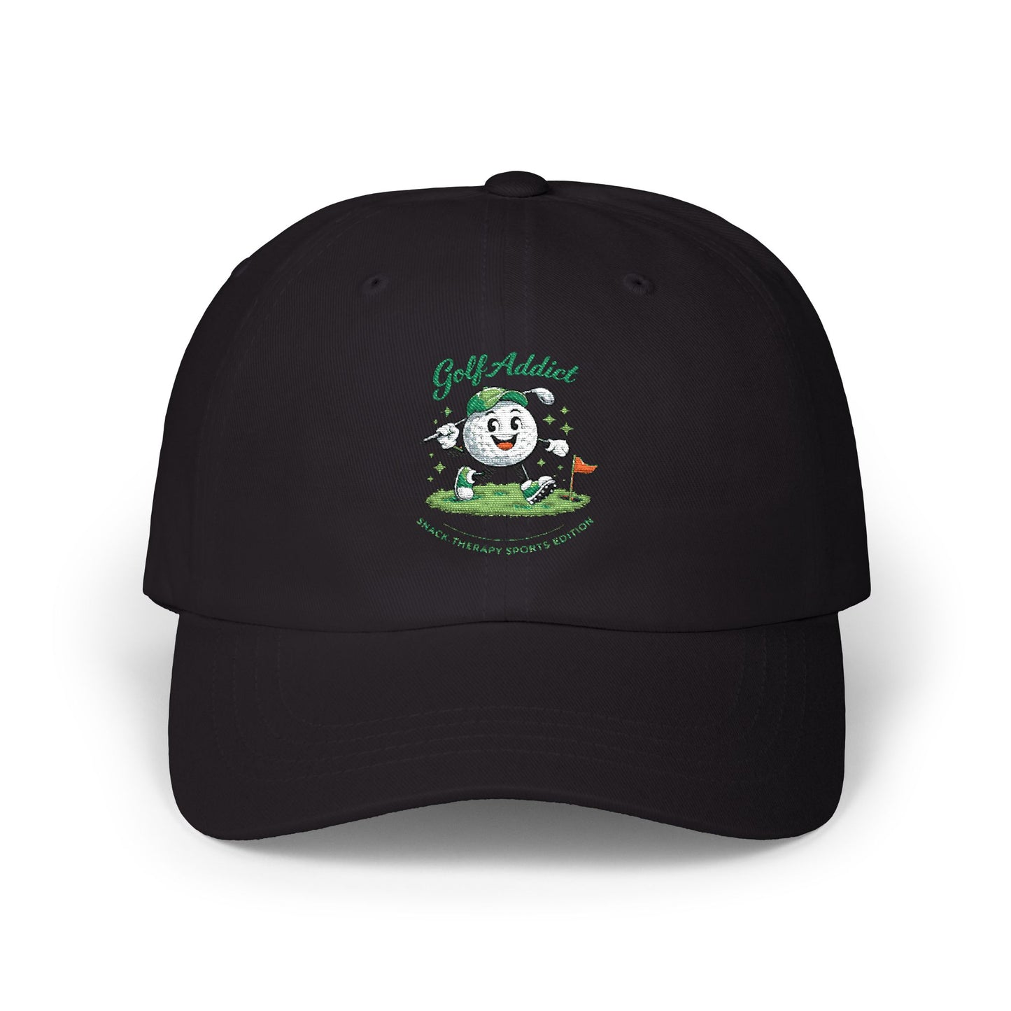 Snack Therapy Golf Cap | Classic Dad Cap with Cute Snack Character