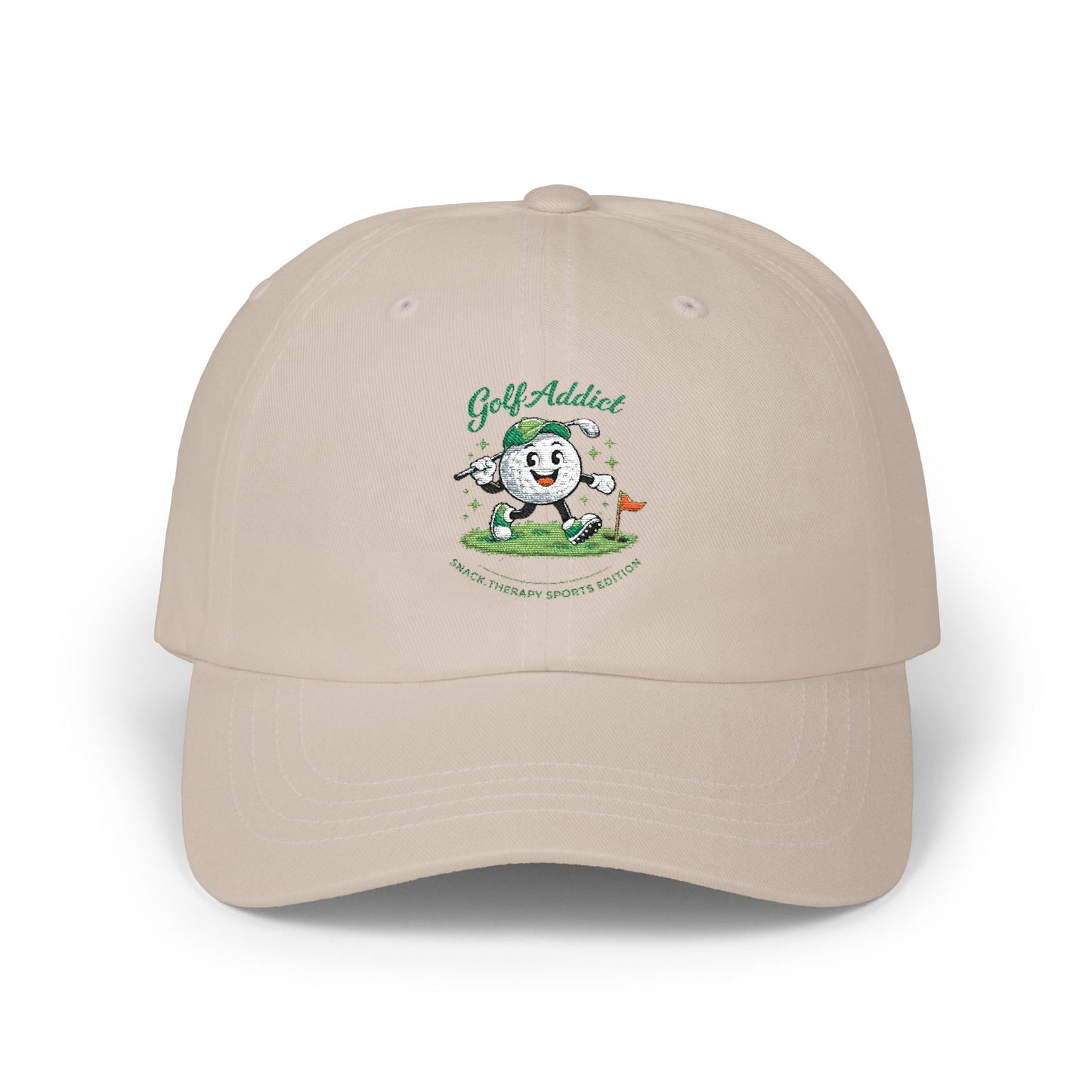 Snack Therapy Golf Cap | Classic Dad Cap with Cute Snack Character