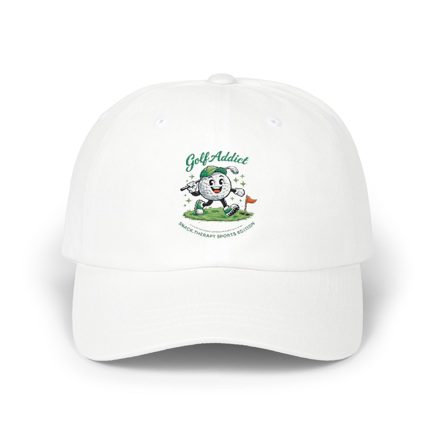Snack Therapy Golf Cap | Classic Dad Cap with Cute Snack Character