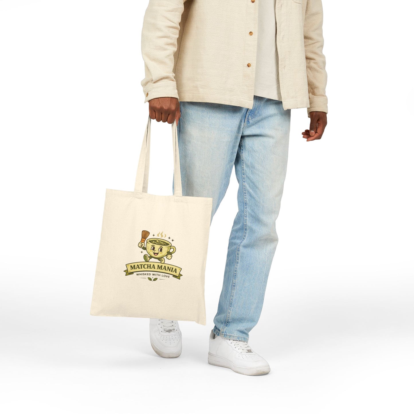 Matcha Mania Canvas Tote — 'Matcha Lover' Eco Cotton Shopper