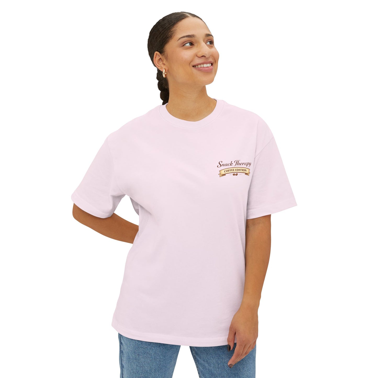 Creamy Coffee Unisex Oversized Boxy Tee