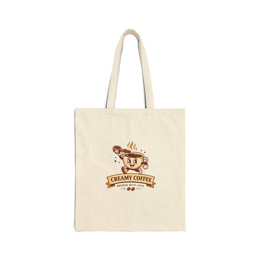 Creamy Coffee Canvas Tote — 'Creamy Coffee' Eco Cotton Shopper