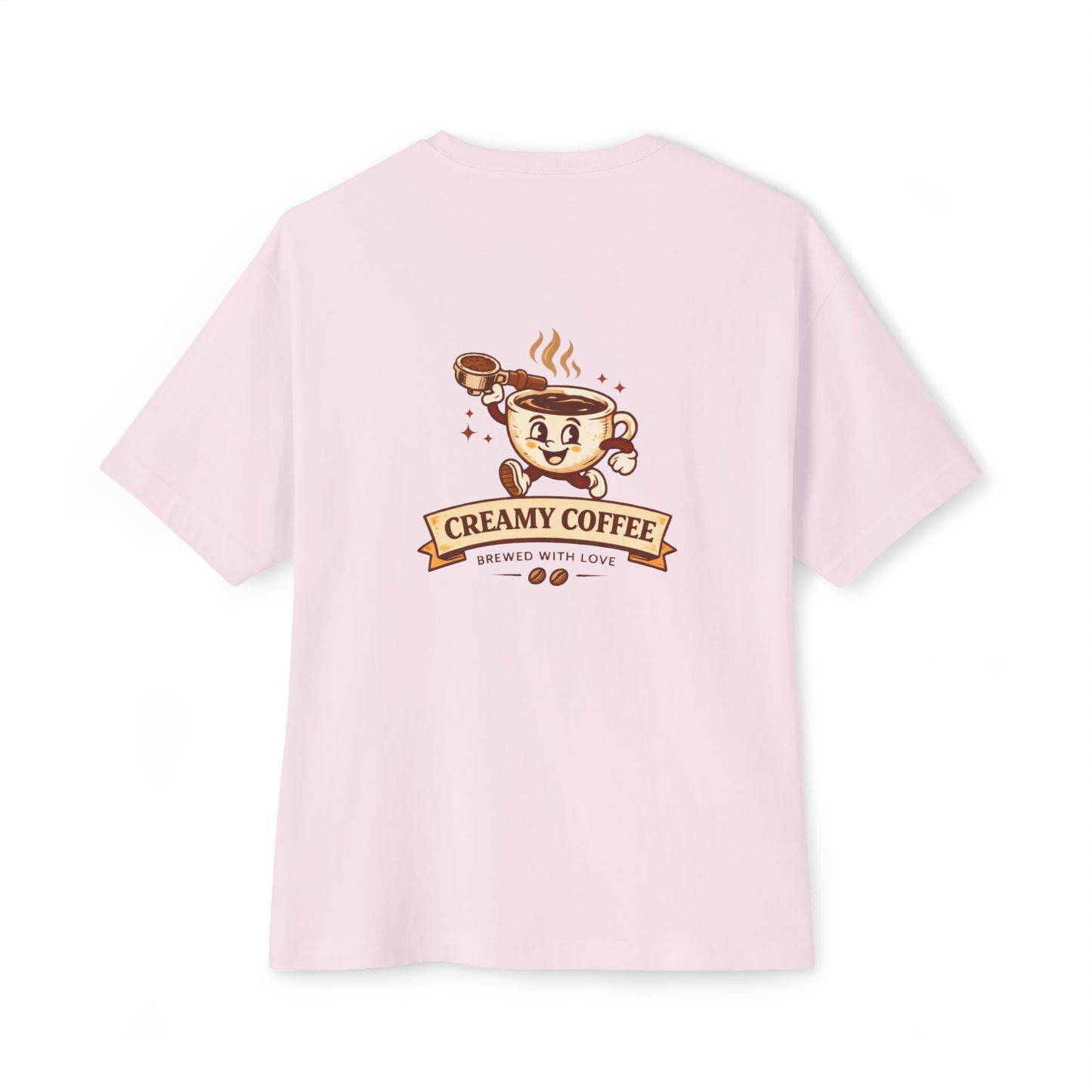 Creamy Coffee Unisex Oversized Boxy Tee